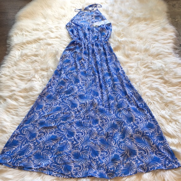 NWT Show Me Your Mumu Heather Halter Maxi Dress - in Sea Breeze - Picture 14 of 16